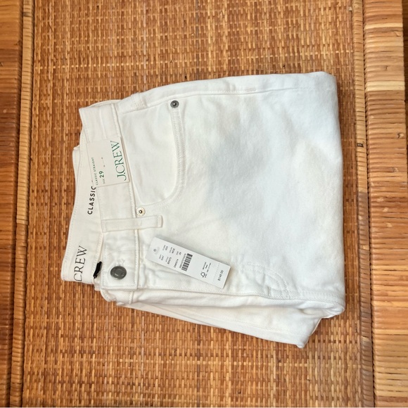 J. Crew Classic Straight Denim White NWT - Picture 3 of 5